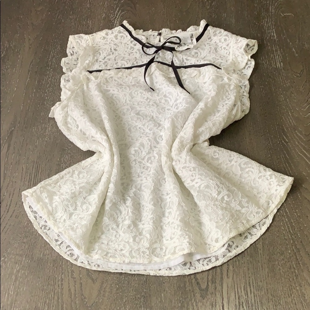 NY&C White Lace Blouse XL